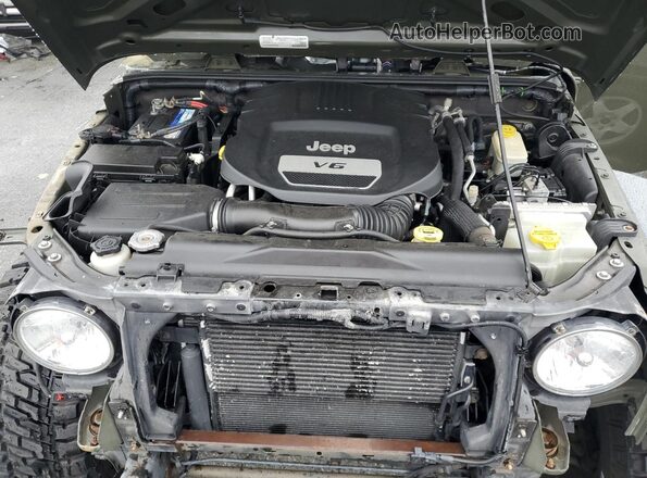 1C4BJWDG6GL163843 2016 JEEP WRANGLER Green Vista del compartimento del motor