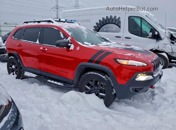 1C4PJMBS0HW584121 2017 JEEP CHEROKEE Красный Передняя правая четверть