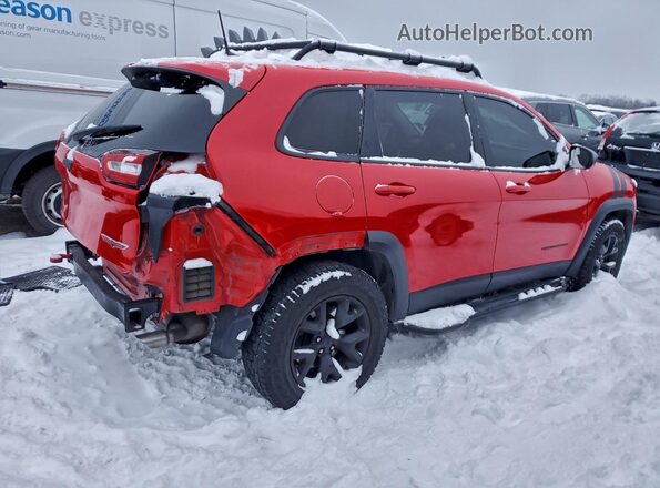 1C4PJMBS0HW584121 2017 JEEP CHEROKEE Красный Задняя правая четверть