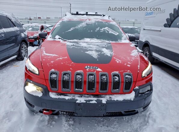 1C4PJMBS0HW584121 2017 JEEP CHEROKEE Красный Вид спереди