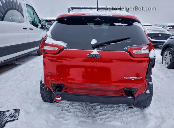 1C4PJMBS0HW584121 2017 JEEP CHEROKEE Красный Вид сзади