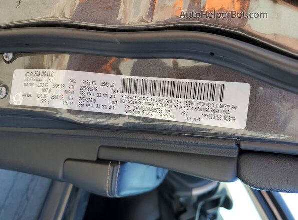 1C4PJMDBXHW625593 2017 JEEP CHEROKEE Угольный Вид наклейки с VIN-кодом