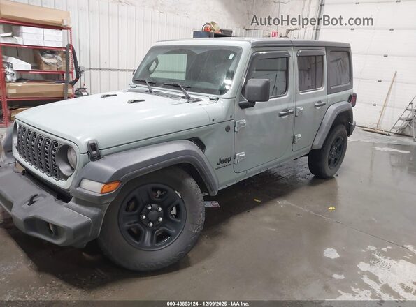 1C4PJXDG0RW313670 2024 JEEP WRANGLER Бирюзовый Передняя левая четверть