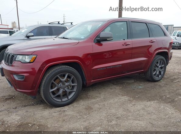 1C4RJEBG4MC783243 2021 JEEP GRAND CHEROKEE Maroon Առջևի ձախ երեք քառորդ տեսարան