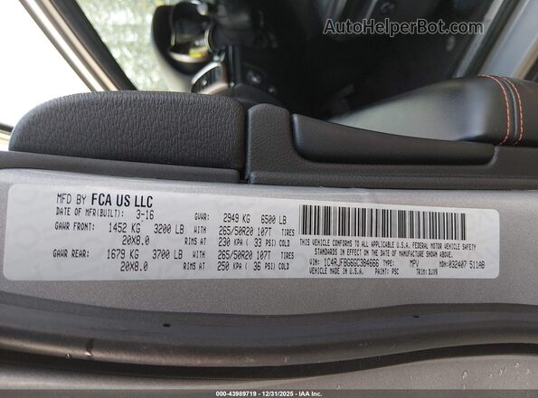 1C4RJFBG6GC384666 2016 JEEP GRAND CHEROKEE Серебряный Вид подкапотного пространства