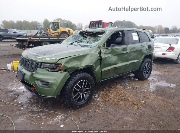 1C4RJFLT6MC632082 2021 JEEP GRAND CHEROKEE Зеленый Передняя левая четверть