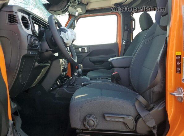 1C4RJXN60SW595359 2025 JEEP WRANGLER Оранжевый Вид салона спереди
