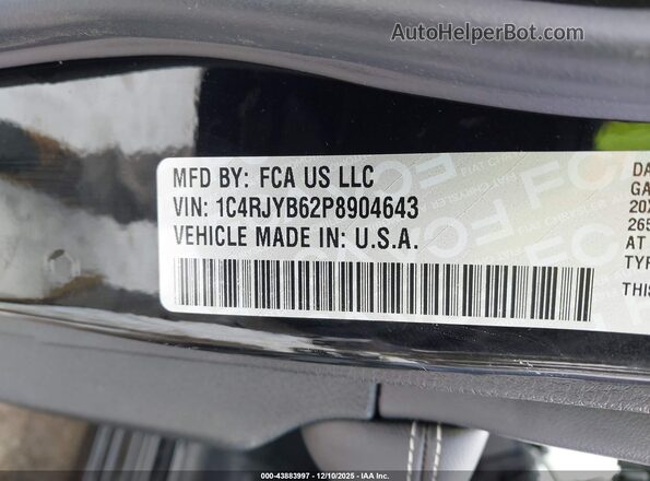 1C4RJYB62P8904643 2023 JEEP GRAND CHEROKEE 4XE Черный Вид подкапотного пространства