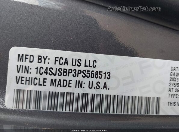 1C4SJSBP3PS568513 2023 JEEP WAGONEER L Gray Vista del compartimento del motor