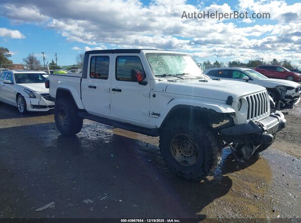 1C6HJTAG0ML597062 2021 JEEP GLADIATOR Белый Передняя правая четверть