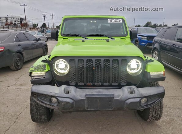 1C6HJTAG9ML619155 2021 JEEP GLADIATOR Зеленый Вид сзади