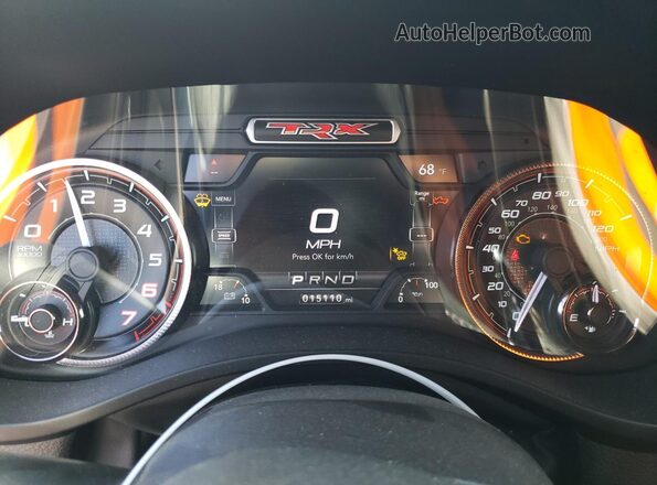 1C6SRFU9XNN357262 2022 RAM 1500 Белый Вид щитка приборов