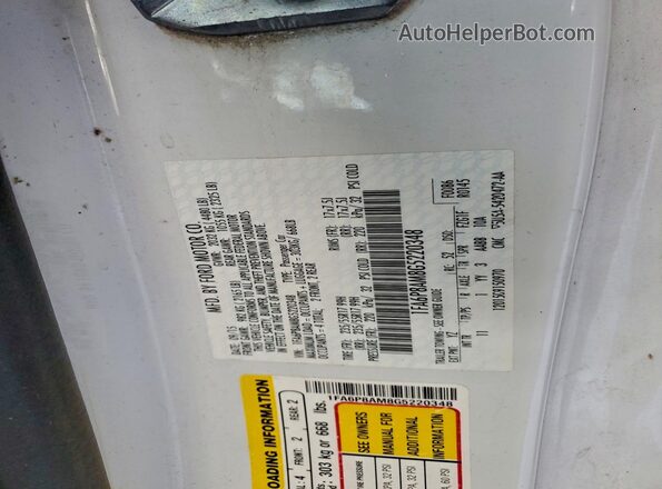 1FA6P8AM8G5220348 2016 FORD MUSTANG Белый Вид подкапотного пространства