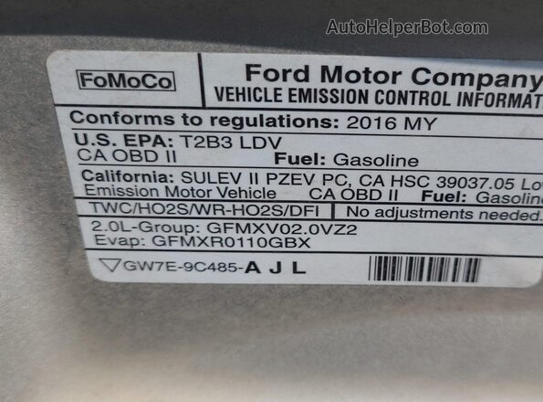 1FADP3E25GL370156 2016 FORD FOCUS  