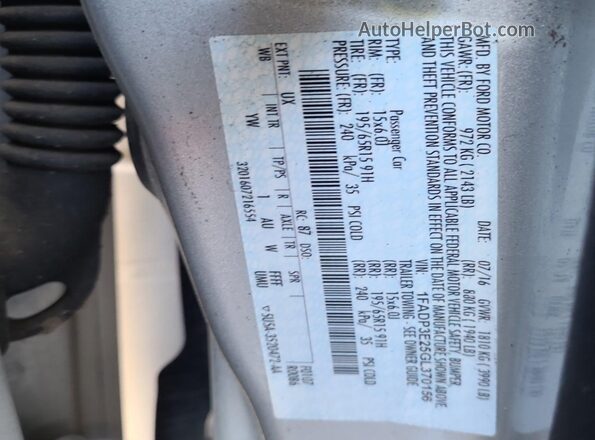 1FADP3E25GL370156 2016 FORD FOCUS  