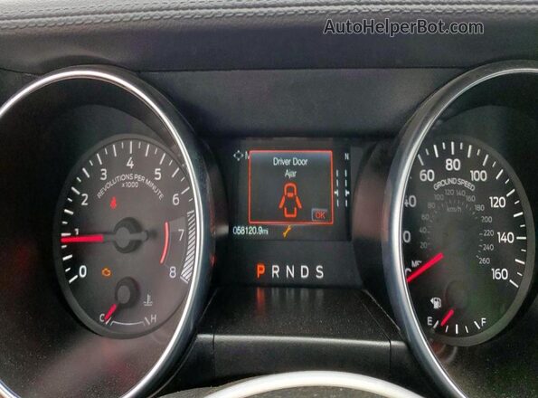 1FATP8UH3P5100457 2023 FORD MUSTANG Синий Вид щитка приборов