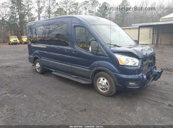 1FDAX9CG4MKA42237 2021 FORD PASSENGER Blue Передня права чверть