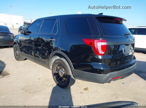 1FM5K8AR4HGD06256 2017 FORD UTILITY POLICE INTERCEPTOR Черный Задняя левая четверть