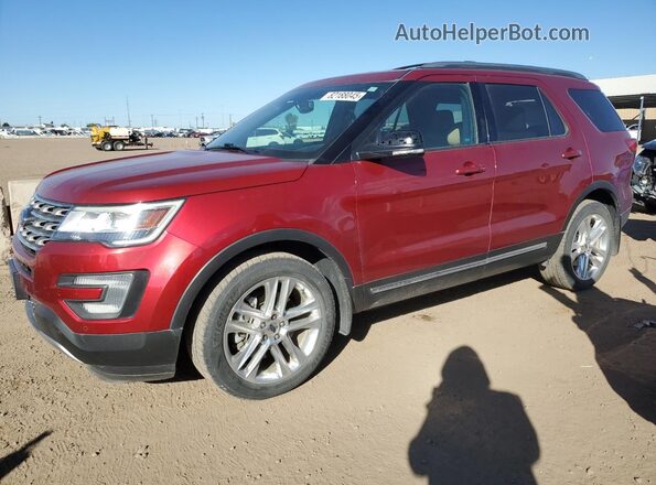 1FM5K8D85HGC05486 2017 FORD FORD EXPLORER Burgundy Front left