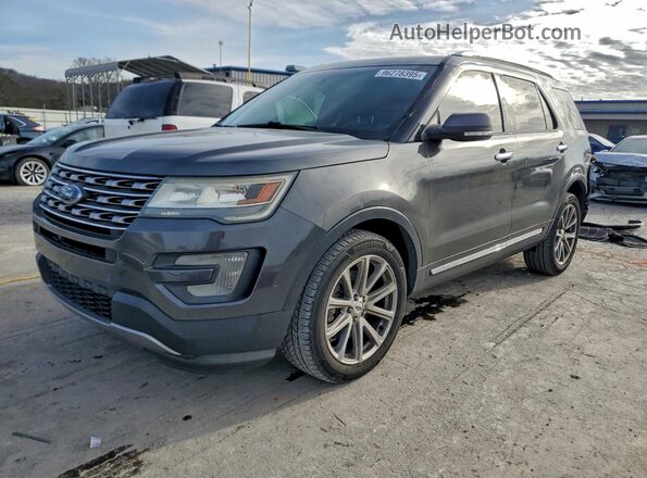 1FM5K8F80GGC15418 2016 FORD FORD EXPLORER Gray Vista tres cuartos delantera izquierda