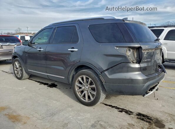 1FM5K8F80GGC15418 2016 FORD FORD EXPLORER Gray Trasero izquierdo