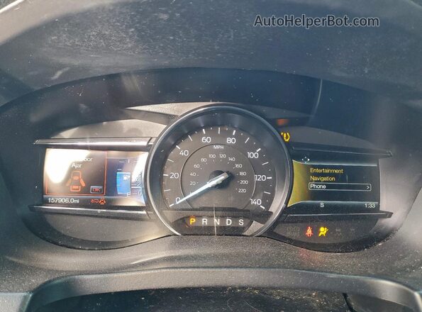 1FM5K8F80GGC15418 2016 FORD FORD EXPLORER Gray Vista del cuadro de instrumentos