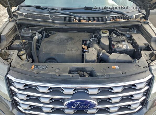 1FM5K8F80GGC15418 2016 FORD FORD EXPLORER Gray Vista del compartimento del motor