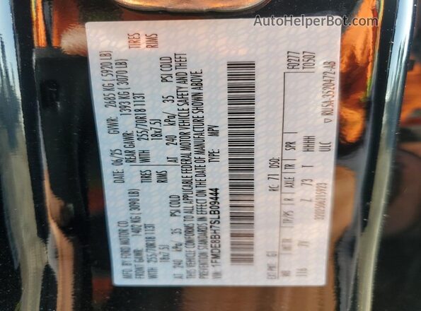 1FMDE8BH7SLB09444 2025 FORD BRONCO Black VIN კოდის სტიკერის ხედი