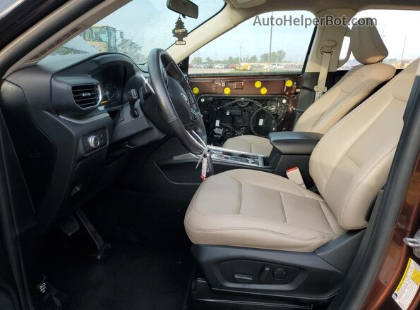 1FMSK8DH8LGA37337 2020 FORD FORD EXPLORER Коричневый Вид салона спереди