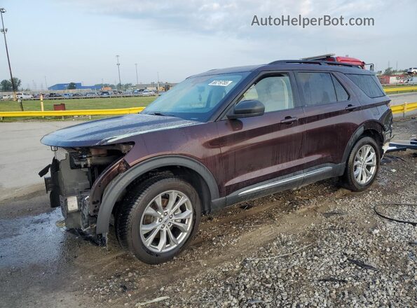 1FMSK8DH8LGA37337 2020 FORD FORD EXPLORER Коричневый Передняя левая четверть
