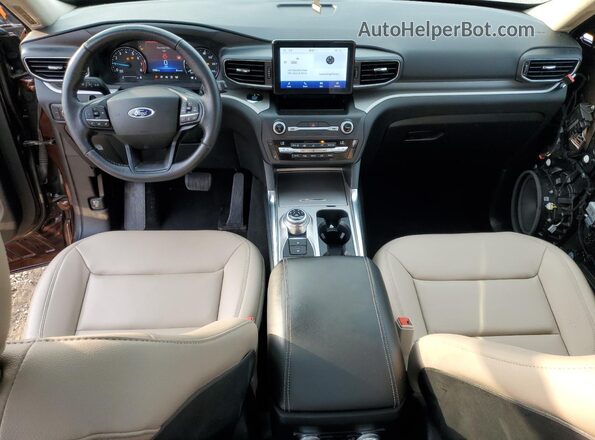 1FMSK8DH8LGA37337 2020 FORD FORD EXPLORER Коричневый Вид панели приборов