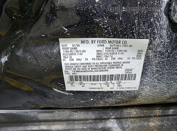 1FMSK8DHXLGC68286 2020 FORD FORD EXPLORER  