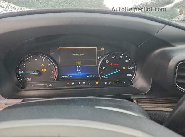 1FMSK8FH9NGC44366 2022 FORD FORD EXPLORER White Widok zestawu wskaźników