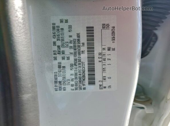 1FT7W2B63NEC67217 2022 FORD F250 Белый Вид наклейки с VIN-кодом
