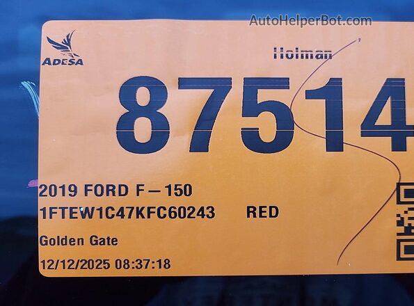 1FTEW1C47KFC60243 2019 FORD F150  
