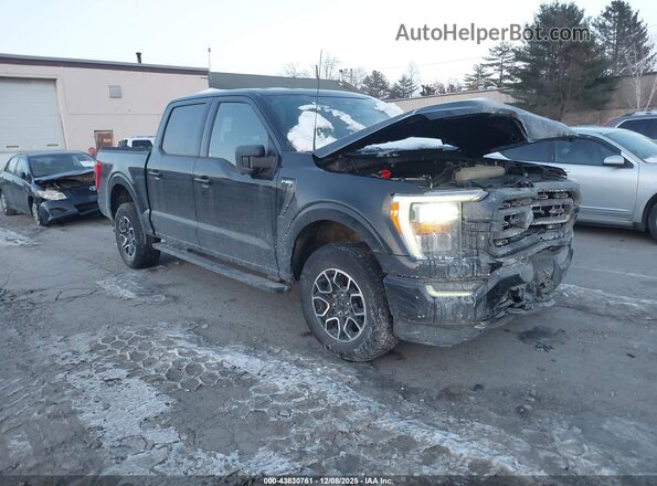 1FTEW1EP6NFB81349 2022 FORD F150 Черный Передняя правая четверть