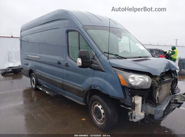 1FTYR3XM6KKB78909 2019 FORD TRANSIT-250 Синий Передняя правая четверть