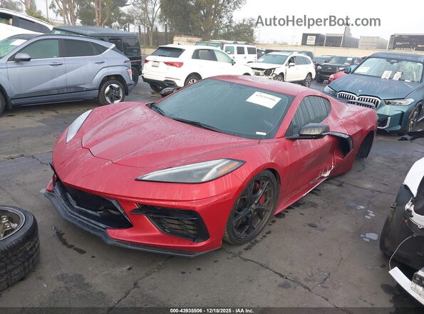 1G1YA2D40M5123680 2021 CHEVROLET CORVETTE Red Առջևի ձախ երեք քառորդ տեսարան