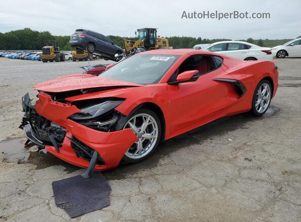1G1YA2D47M5100784 2021 CHEVROLET CORVETTE Red წინა მარცხენა ხედი სამი მეოთხედიდან