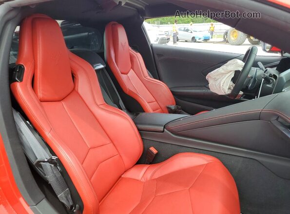 1G1YA2D47M5100784 2021 CHEVROLET CORVETTE Red უკანა სავარძლების ხედი