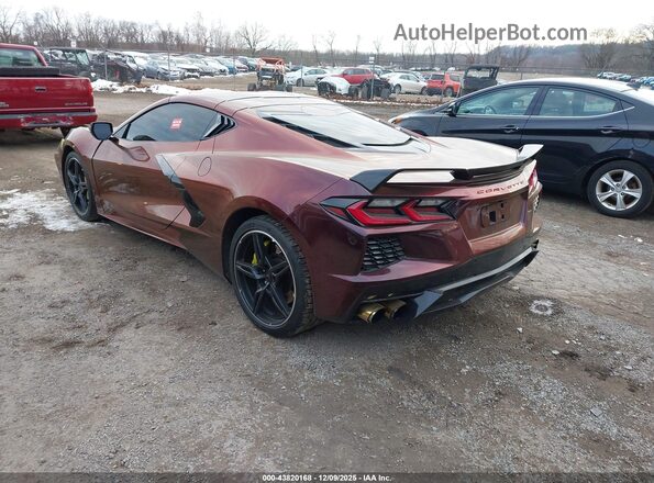 1G1YA2D49M5123399 2021 CHEVROLET CORVETTE Burgundy Rear left