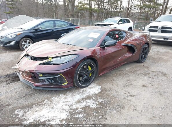 1G1YA2D49M5123399 2021 CHEVROLET CORVETTE Burgundy Front left