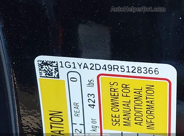 1G1YA2D49R5128366 2024 CHEVROLET CORVETTE Black Widok komory silnika