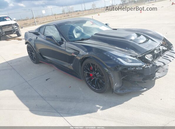 1G1YC2D76K5106643 2019 CHEVROLET CORVETTE Черный Передняя правая четверть