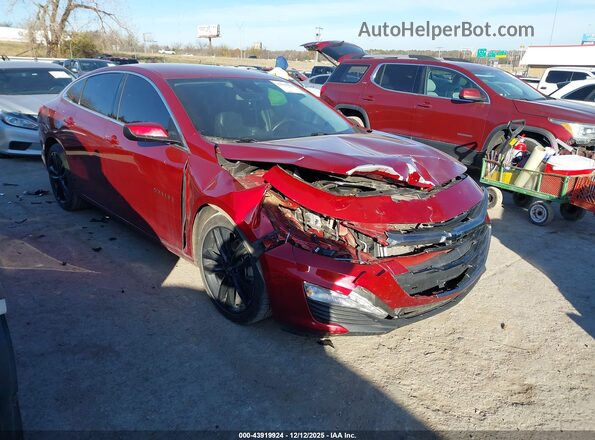 1G1ZD5ST4MF045504 2021 CHEVROLET MALIBU Красный Передняя правая четверть