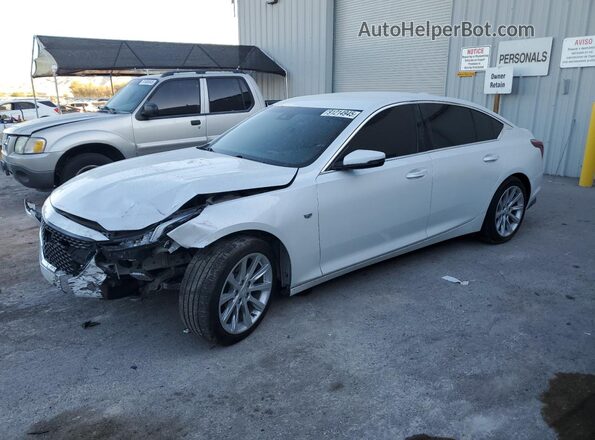 1G6DM5RK7L0124507 2020 CADILLAC CT5 White წინა მარცხენა ხედი სამი მეოთხედიდან