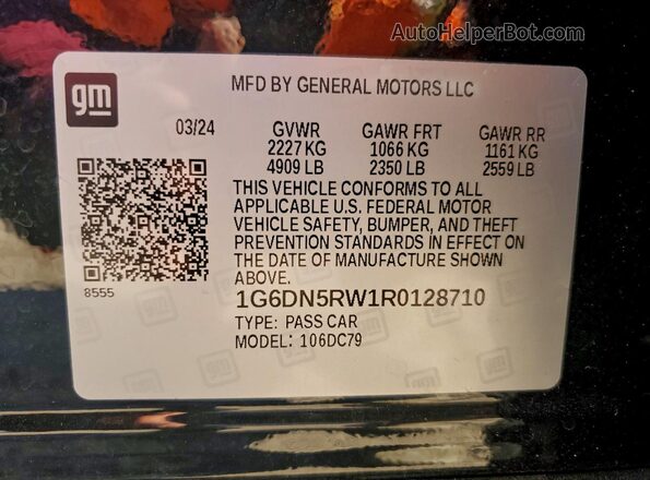 1G6DN5RW1R0128710 2024 CADILLAC CT5 Black Widok komory silnika