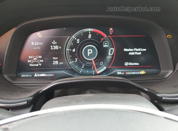 1G6DP5RK5N0135208 2022 CADILLAC CT5 Оранжевый Вид щитка приборов