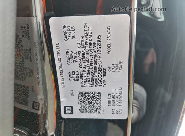 1GCGSBEC7P1262805 2023 CHEVROLET COLORADO Black Widok komory silnika