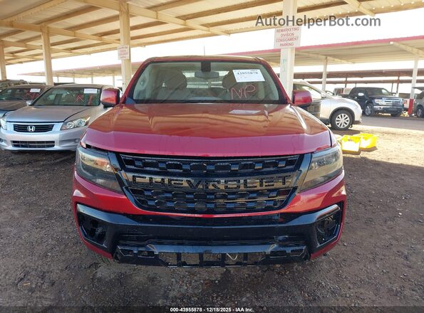 1GCGSBEN0M1275943 2021 CHEVROLET COLORADO Burgundy Widok zestawu wskaźników
